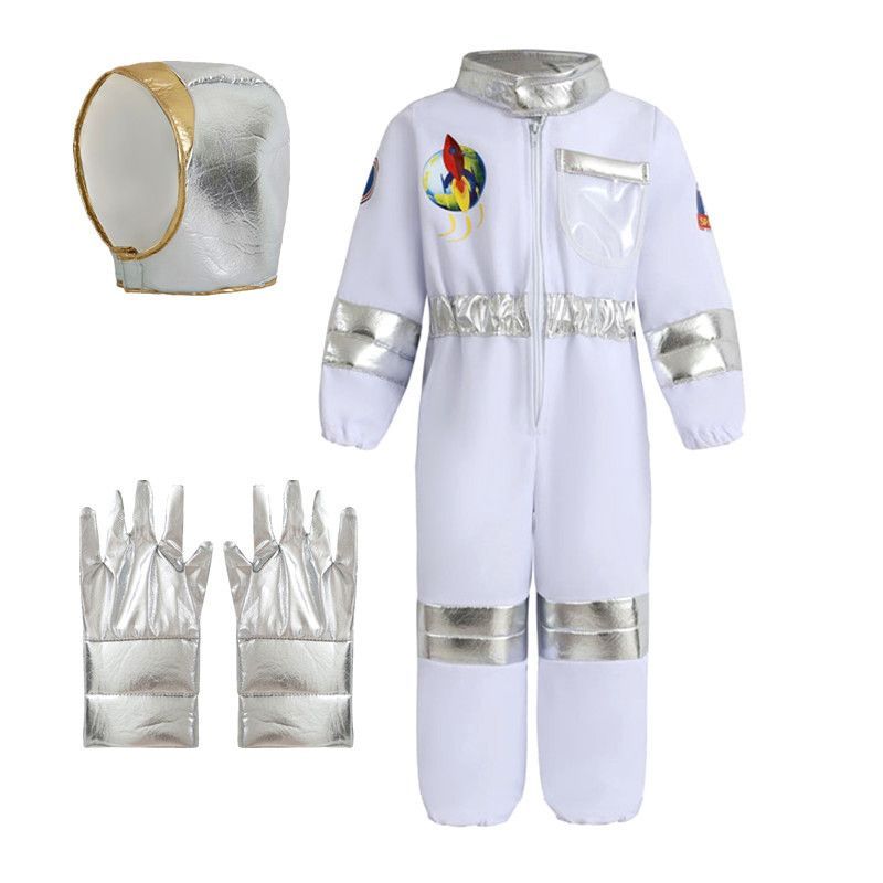 🇲🇾Ready Stock🇲🇾 Kids Astronaut Costume White Space Suit Boys One Piece ...