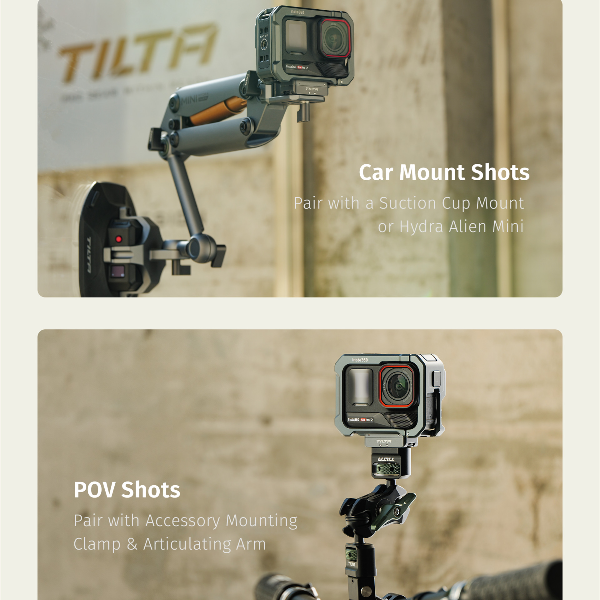 TILTA Insta360 Ace Pro2 Magnetic Quick-Release Baseplate Dual Interface ...
