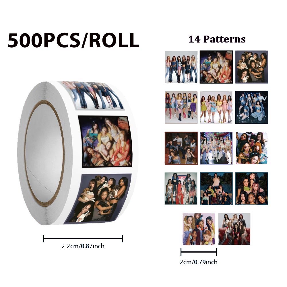 500PCS/Roll Popular KPOP Girl Group Katseye Stickers Waterproof Phone ...