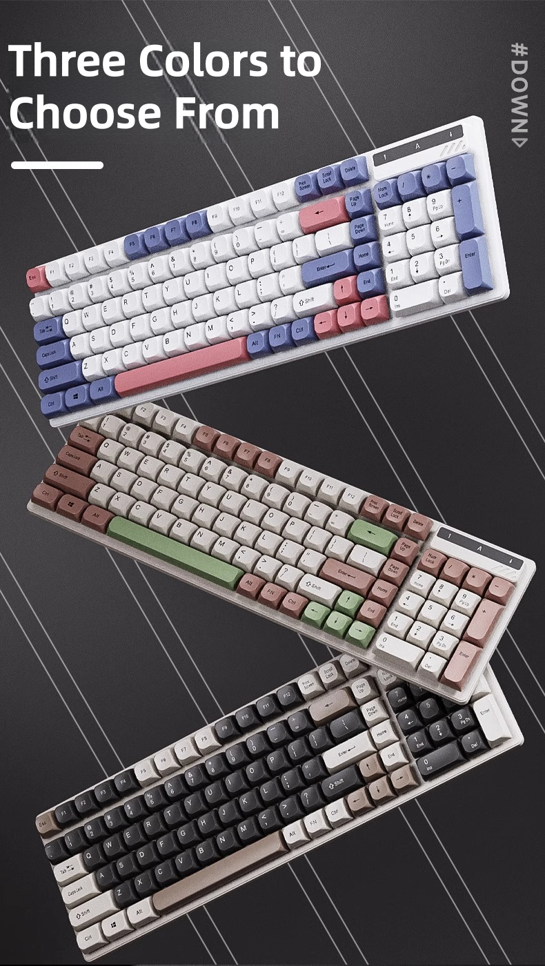 【MY STOCK】GEEX Suspended Mechanical Feel Keyboard And Mouse Set Wired ...