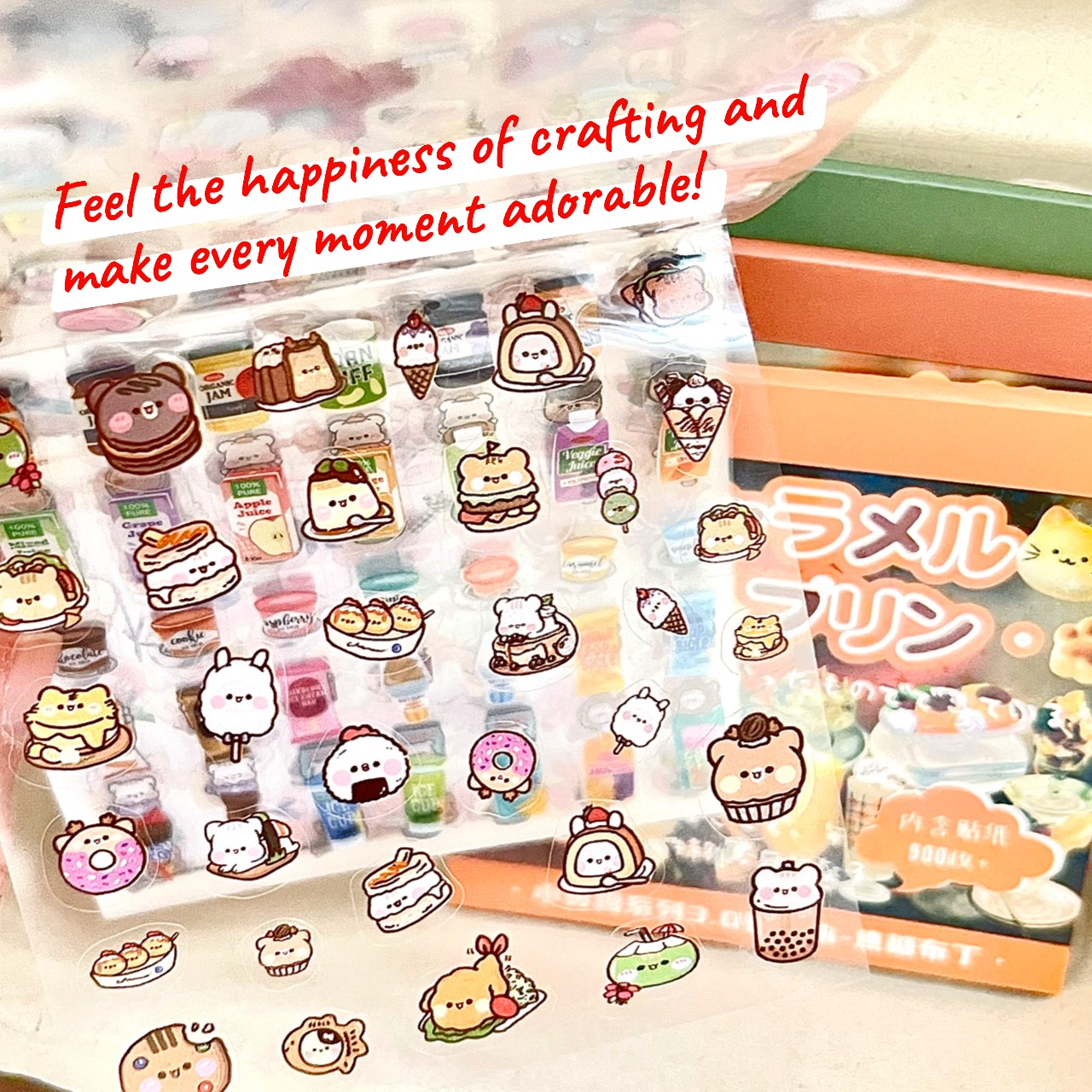 900+ PCS Mini Deco Sticker Book Cartoon Sticker Set Cute Bow Knot Snack ...