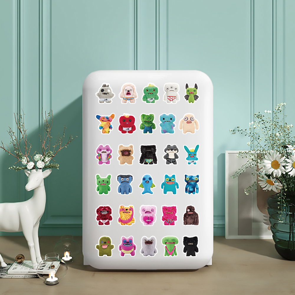 51PCS Cute Fuggler Cartoon Stickers For Kids Tooth Monster Stationery ...