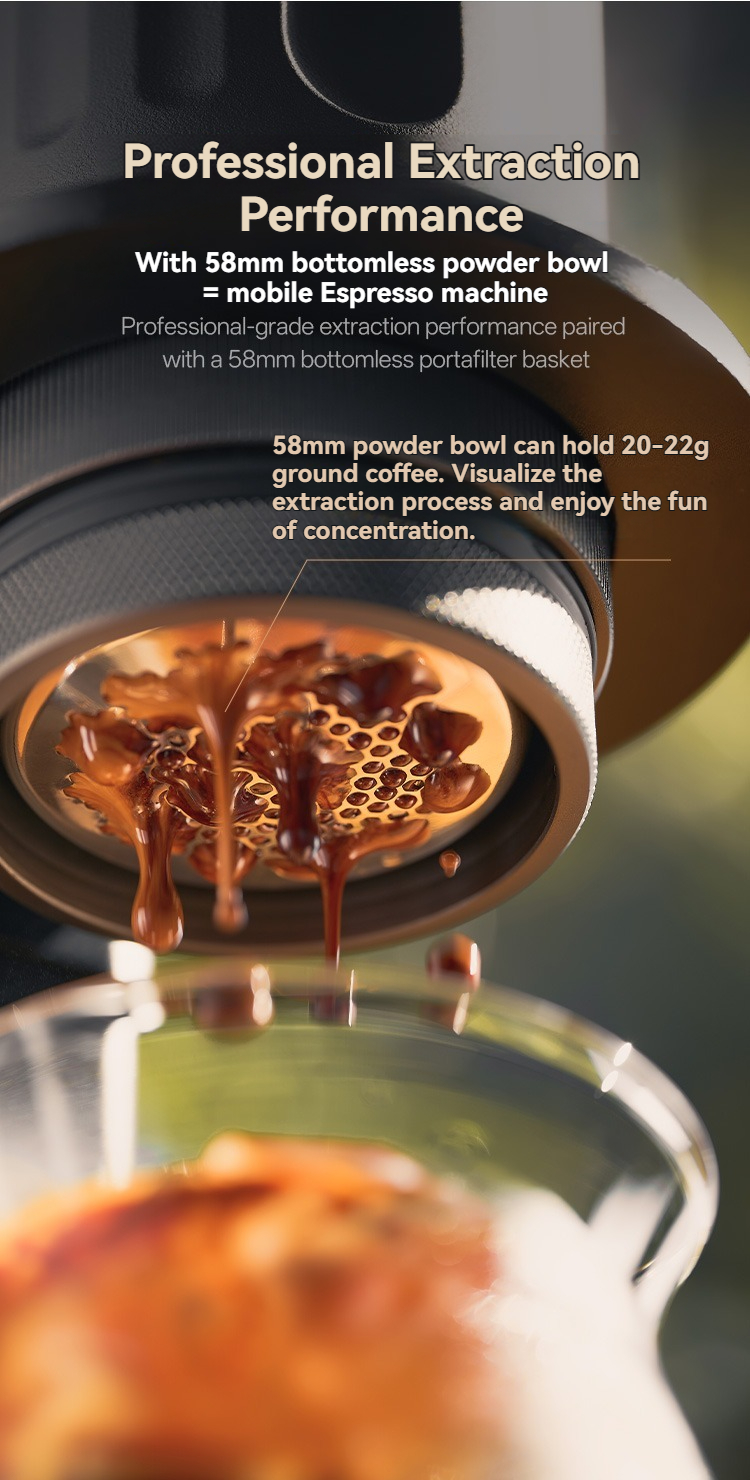 Ikape KAPO K2 Pro Portable Coffee Maker with Bluetooth 58mm/51mm ...