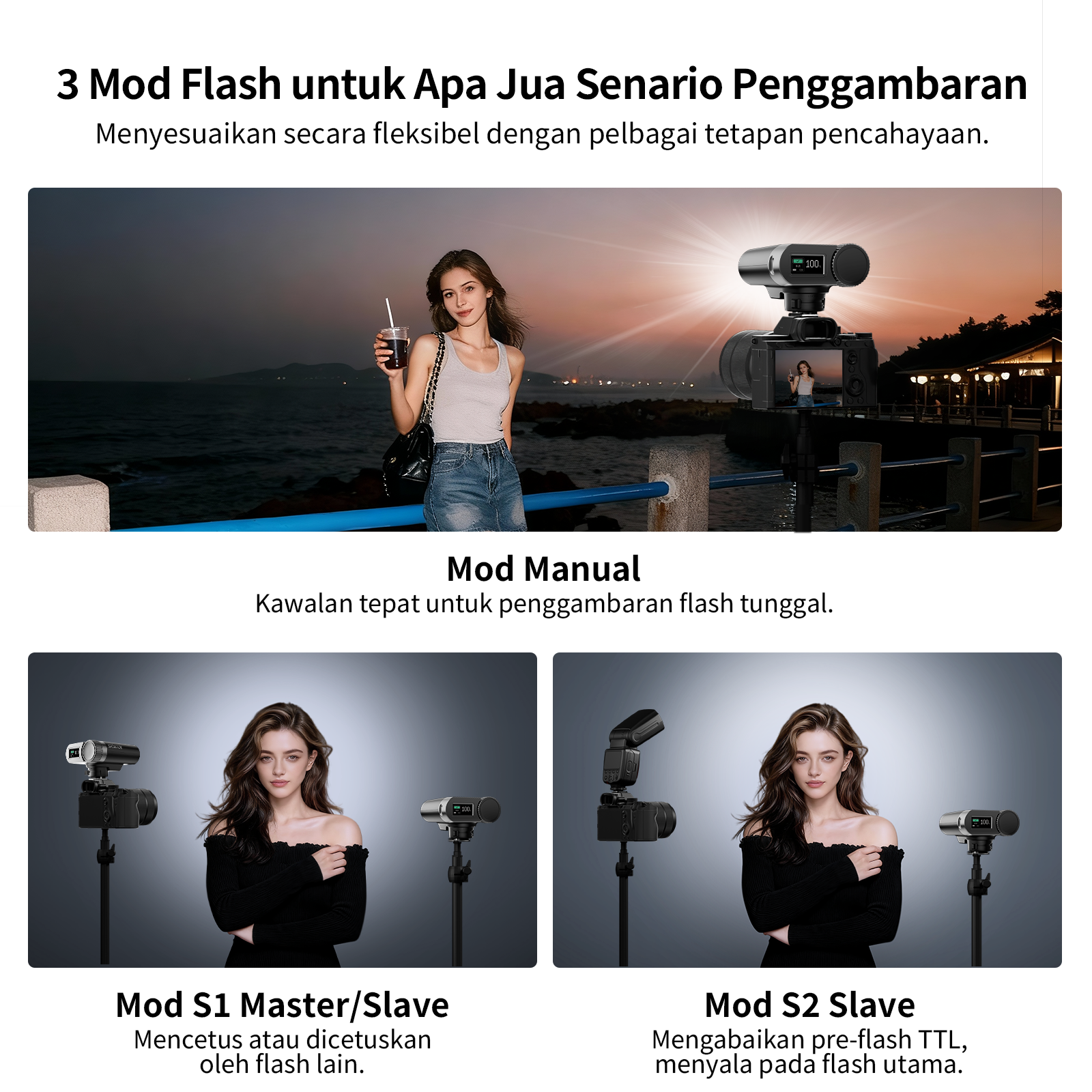 PHOTOOLEX G01 Mini Speedlight, Camera flash, External Hot Shoe G16 High ...
