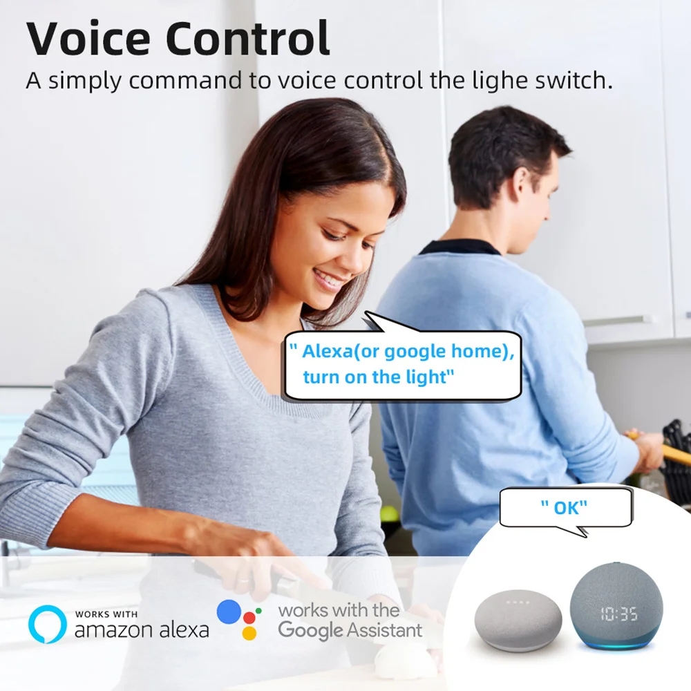 Works with Tuya 16A MINI Wifi Switch DIY 2-way Remote Control Timer ...
