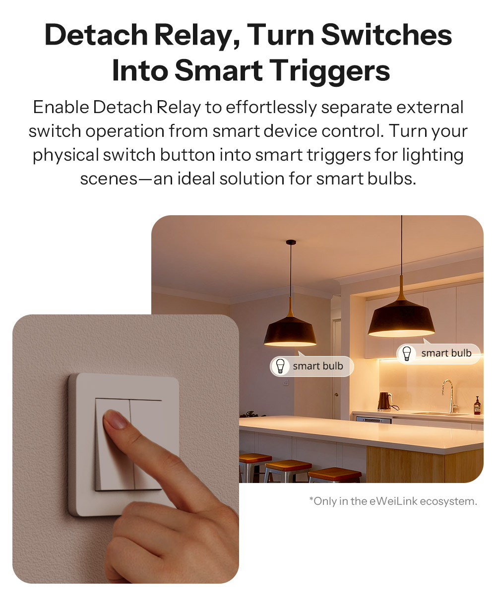 SONOFF MINI-2GS MINI DUO 2-Gang Matter Over WiFi Smart Switch Dual Load ...
