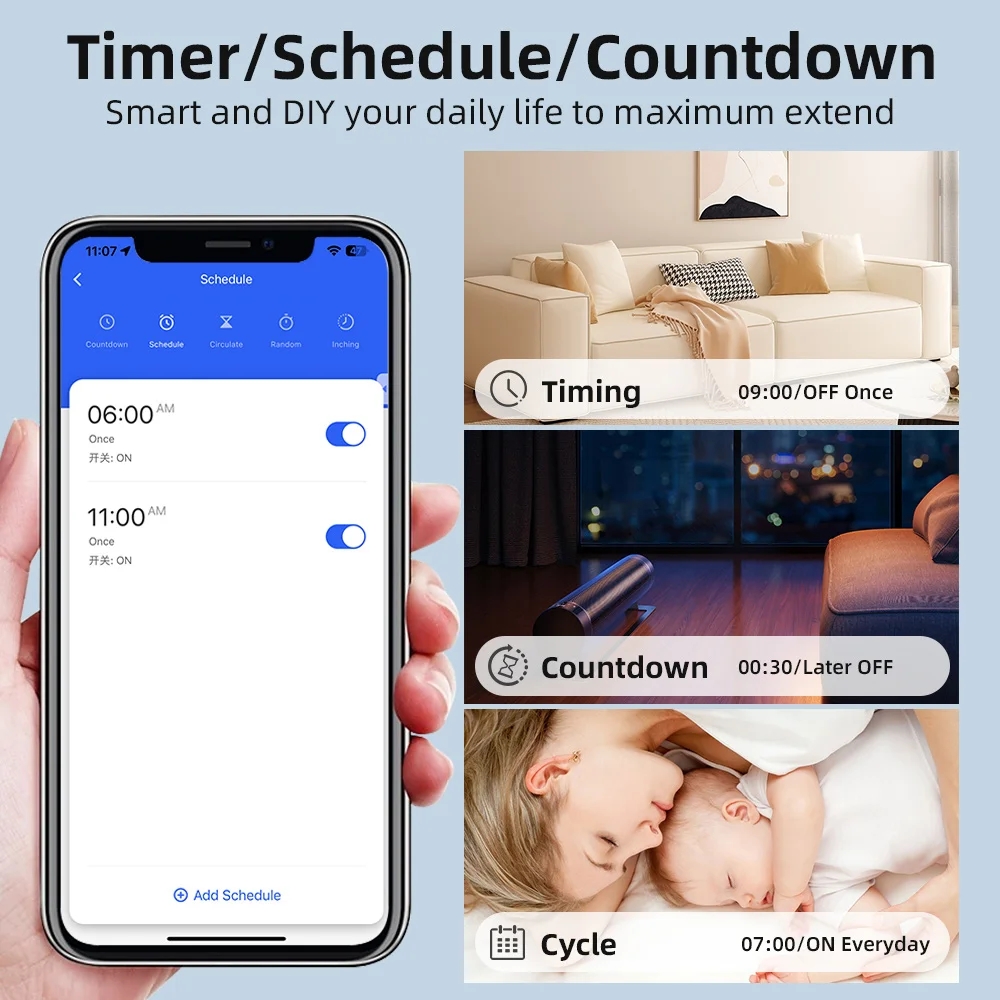 Works with Tuya 16A MINI Wifi Switch DIY 2-way Remote Control Timer ...