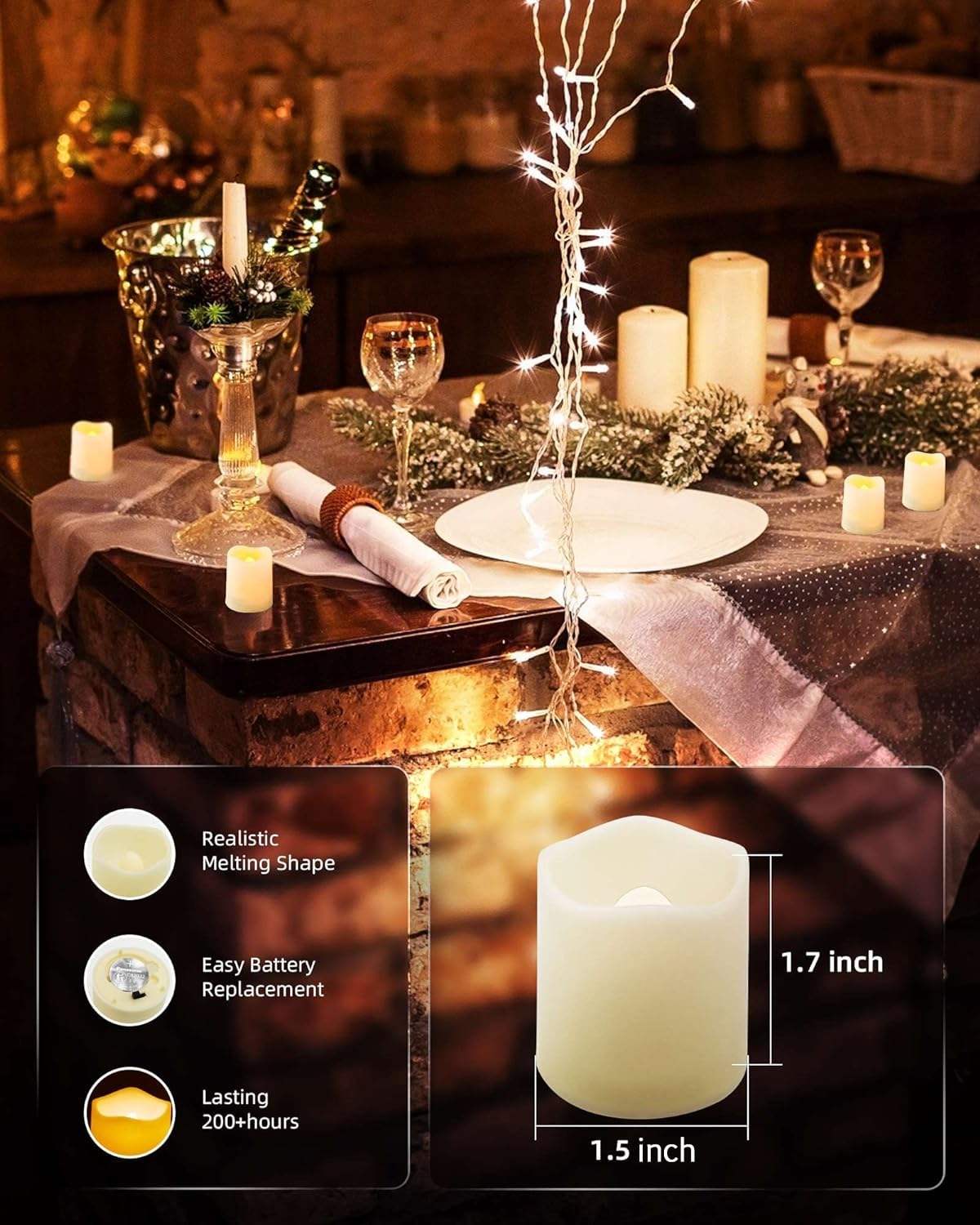 24pcs/set LED Candle Wavy shape Candle Led Tea Light Candle | Shopee ...