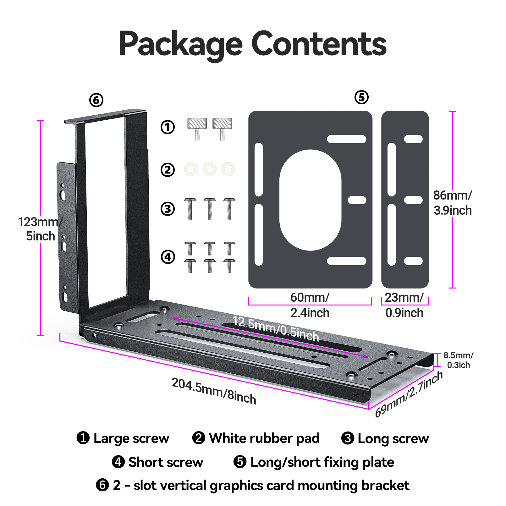 JEYI Vertical Graphics Card Mounting Bracket, 2/3 Slot GPU Bracket eGPU ...