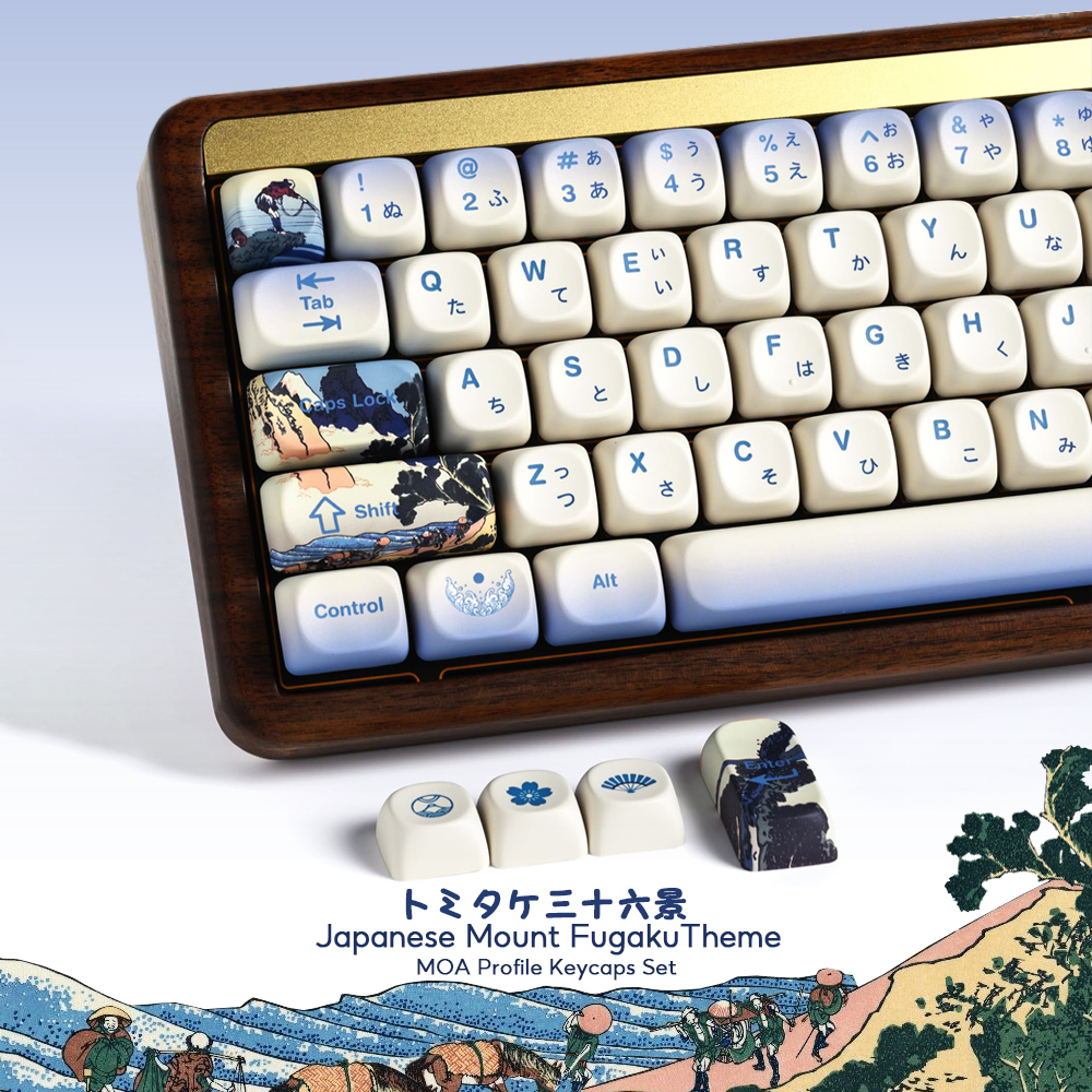 Japanese Mount FujiTheme Keycaps-129Key/Set MOA Profile Custom Keycaps ...