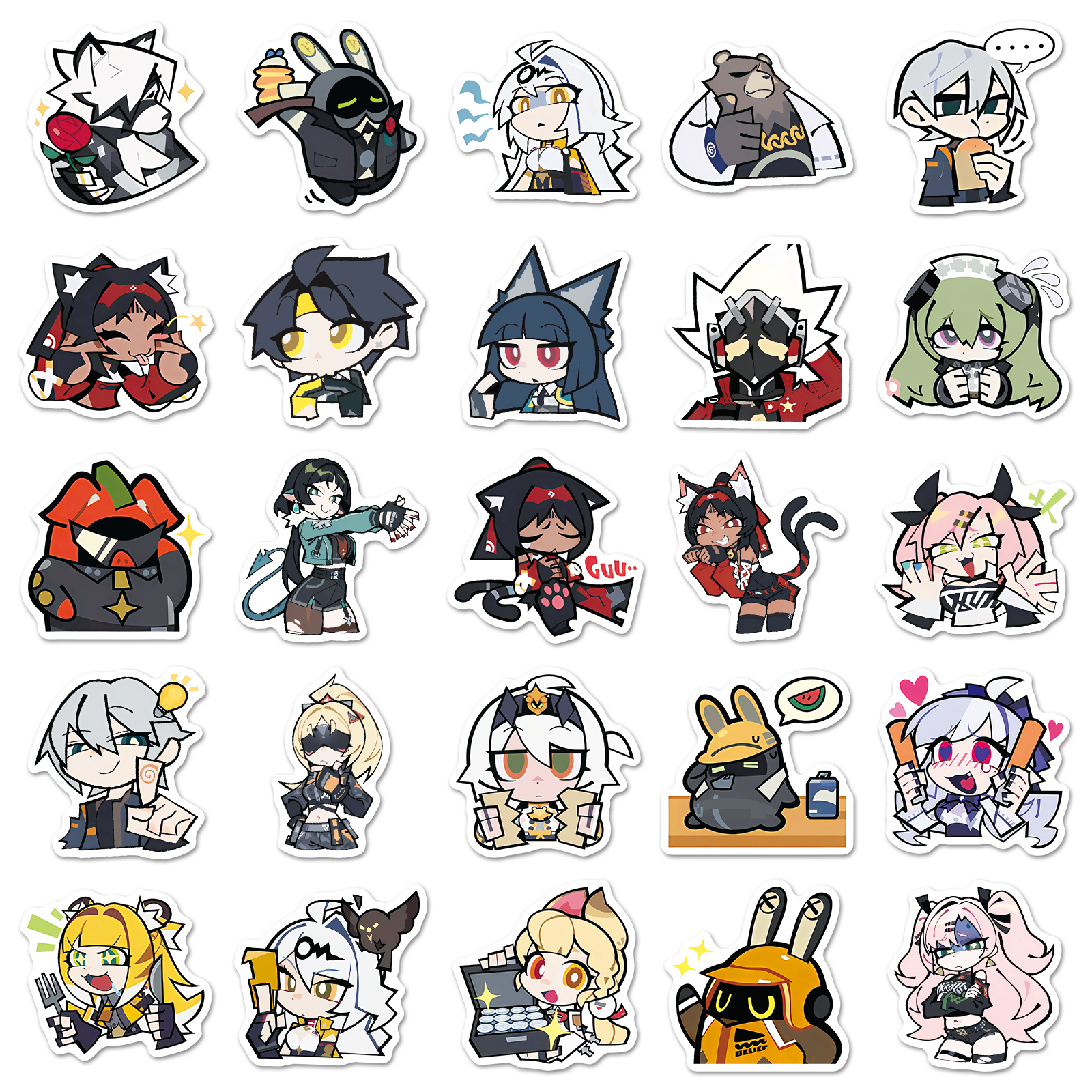 50pcs Zenless Zone Zero Cartoon Anime Game Stickers DIY Laptop Luggage ...