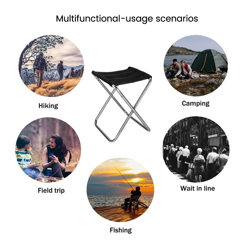Mini Portable Folding Stool Ultra Light Outdoor Slacker Chair Hiking ...
