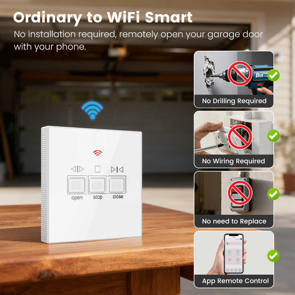 SMATRUL Tuya WiFi Smart Garage Door Switch Autogate Opener Automatic ...