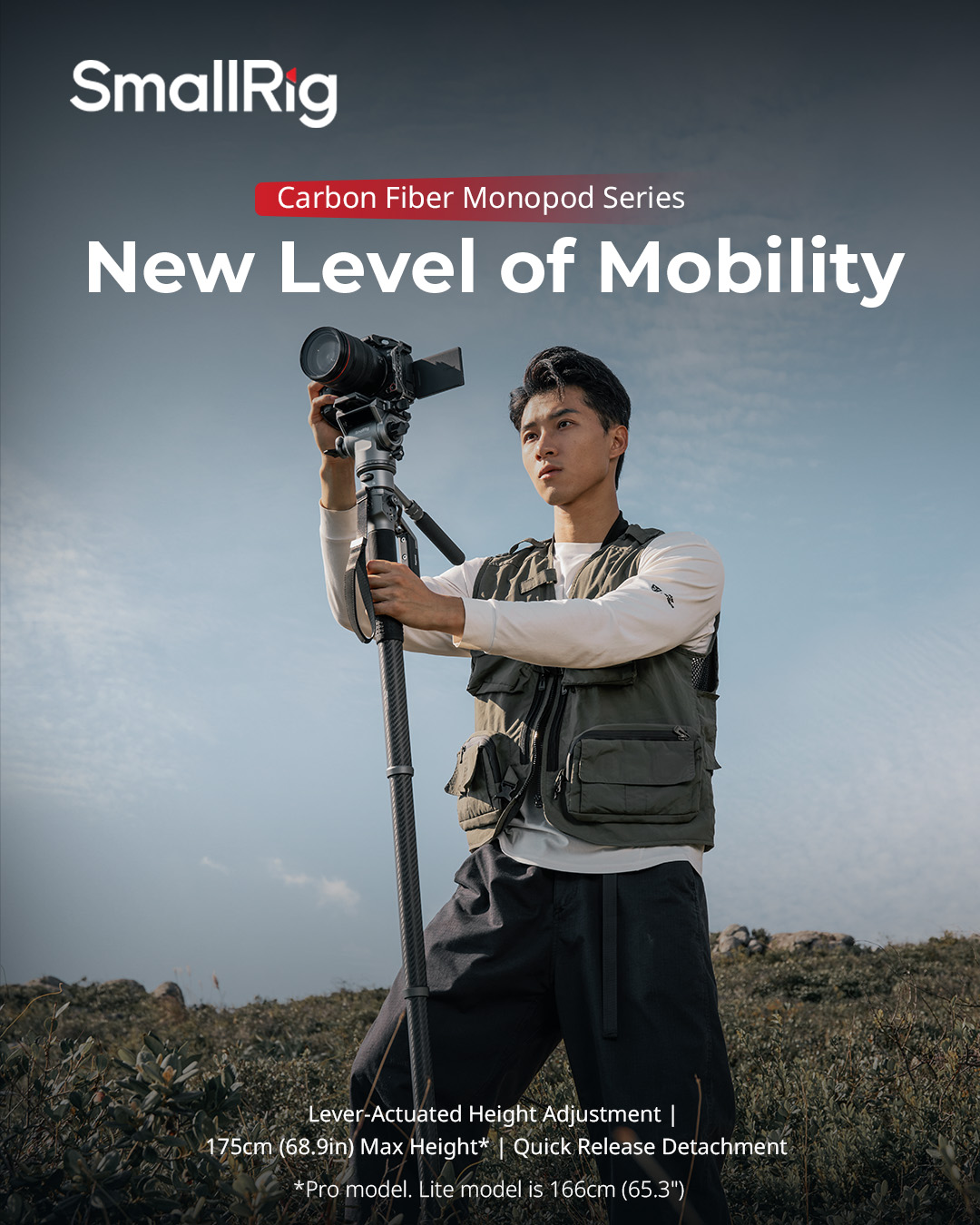 SmallRig Carbon Fiber Photography Monopod/Carbon Fiber Video Monopod ...