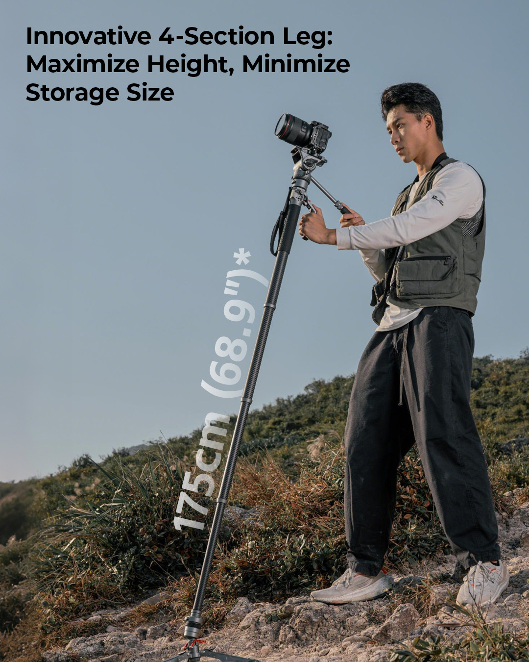 SmallRig Carbon Fiber Photography Monopod/Carbon Fiber Video Monopod ...