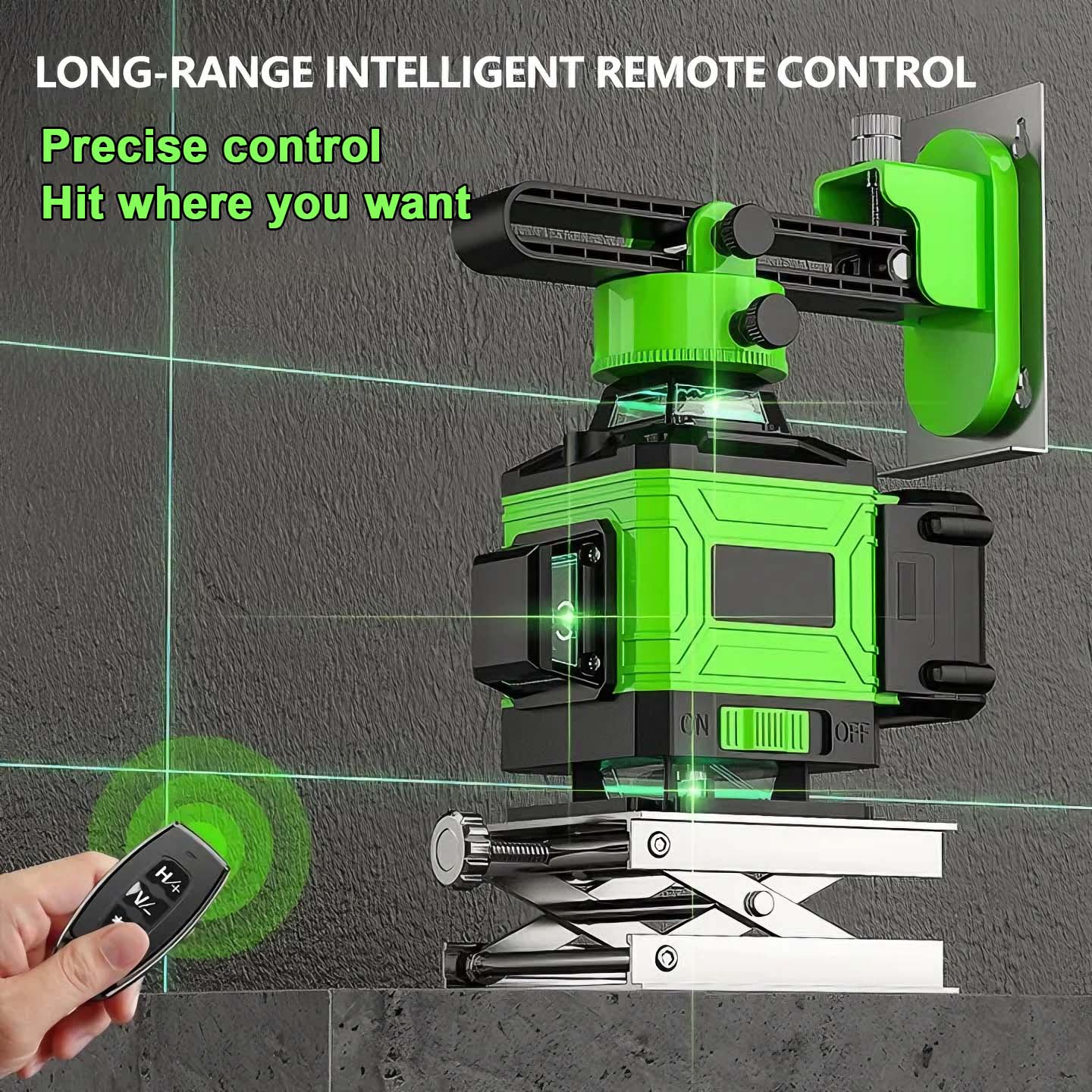12/16 Line Adjustable Laser Level Self-Leveling 360° Rotary Indoor ...