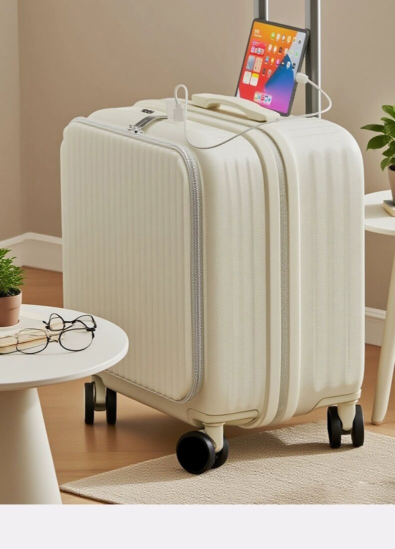 Side-opening, large-capacity 20-inch suitcase for women, carry-on ...