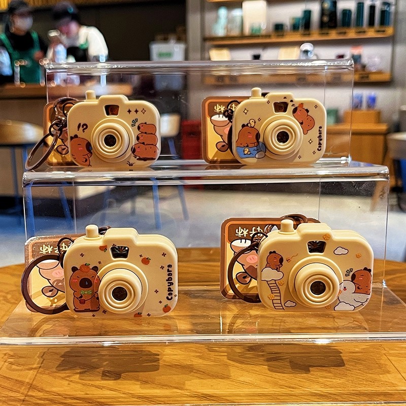 New Projection Camera Keychain Cartoon Mini Camera Keyring Hanging ...