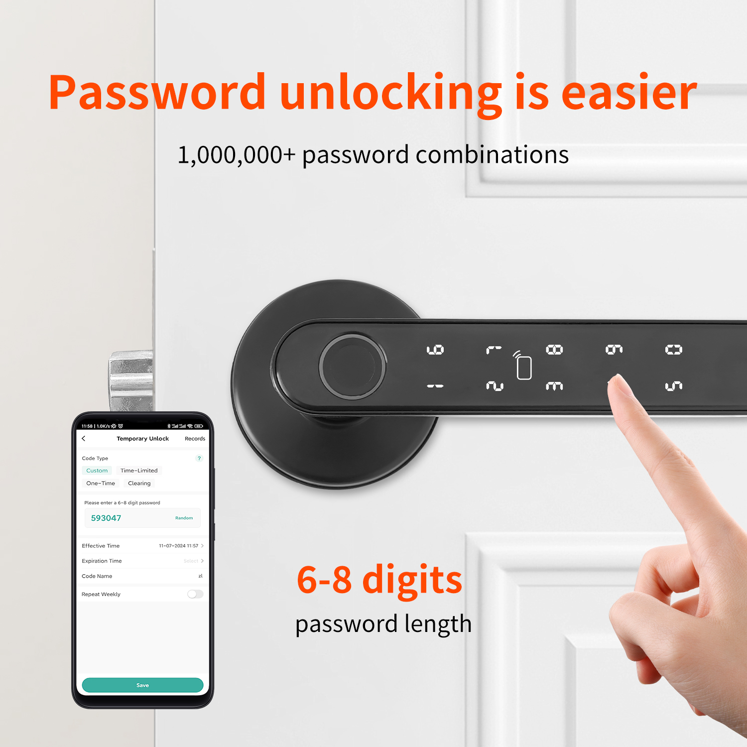 Tuya Smart Lock 5-in-1 Fingerprint Password Key Card Smart Life APP ...