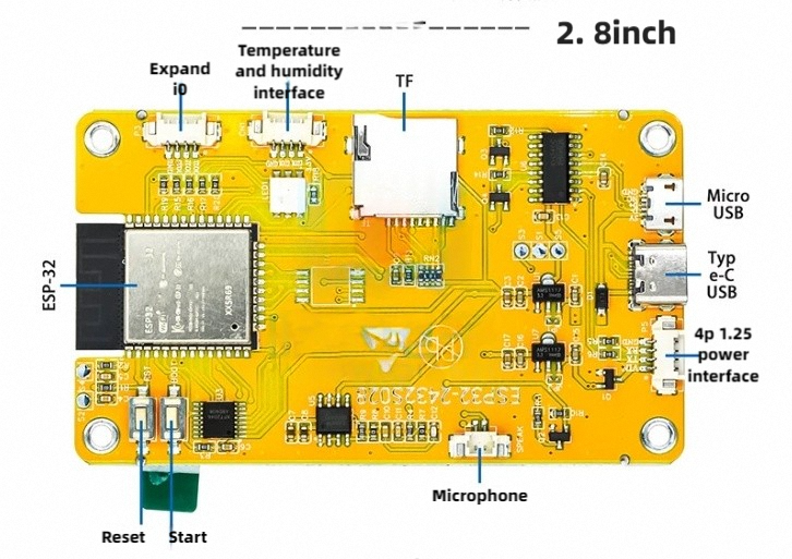 2.4/2.8/3.5 Inch TFT Touch Screen ESP32 Development Board WiFi ...