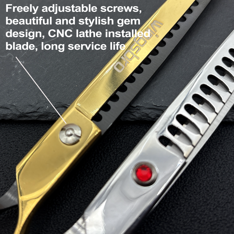 Wingsbro 7.5 inch Pet grooming scissors, dog hair thinning scissors ...