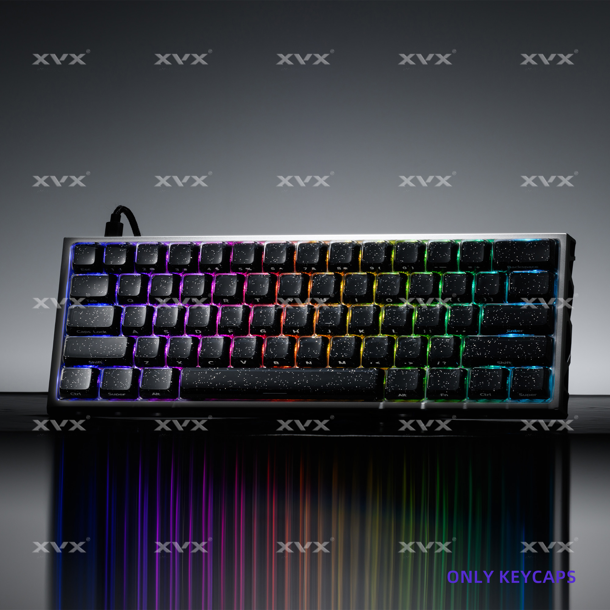 XVX CRYSTAL JELLY R2 Side-Printed Translucent MDA Profile Keycap Set 78 ...