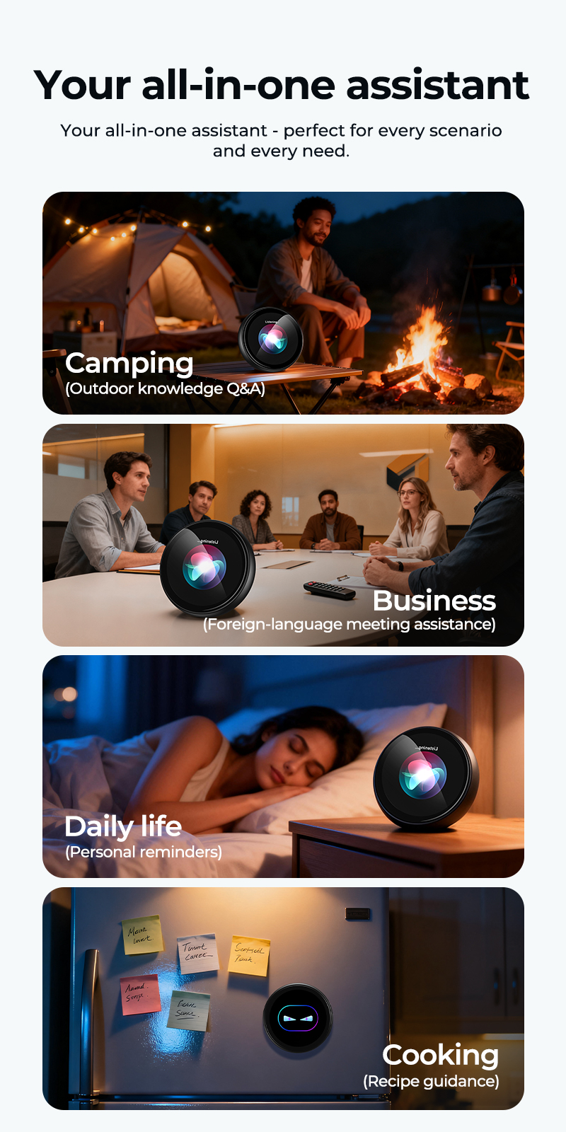 ZNP Saymi AI Companion Device - 60-Language Instant Translator, Offline ...