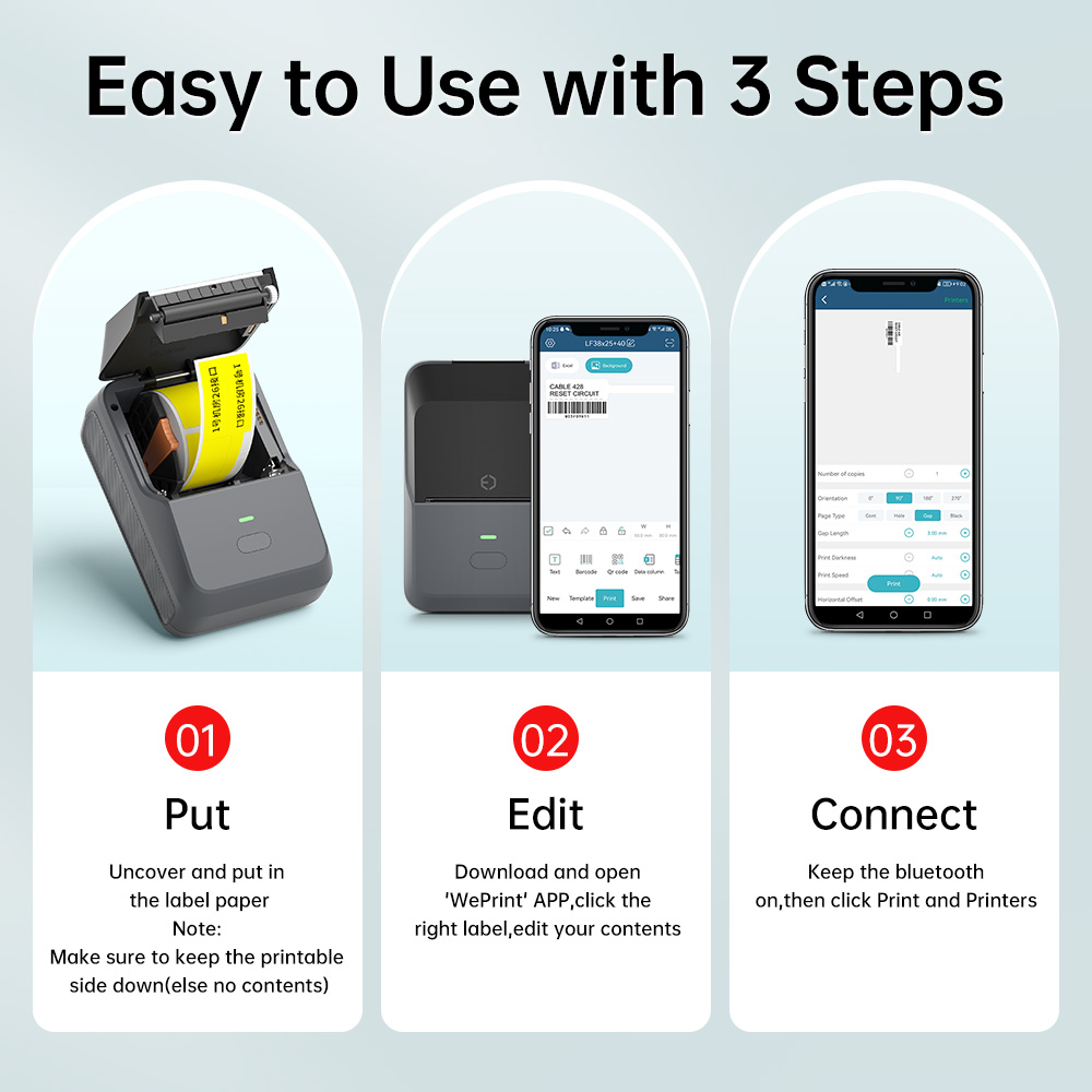 DETONGER P2 Inkless Bluetooth Sticker Maker for Cable Wire Name Tag ...