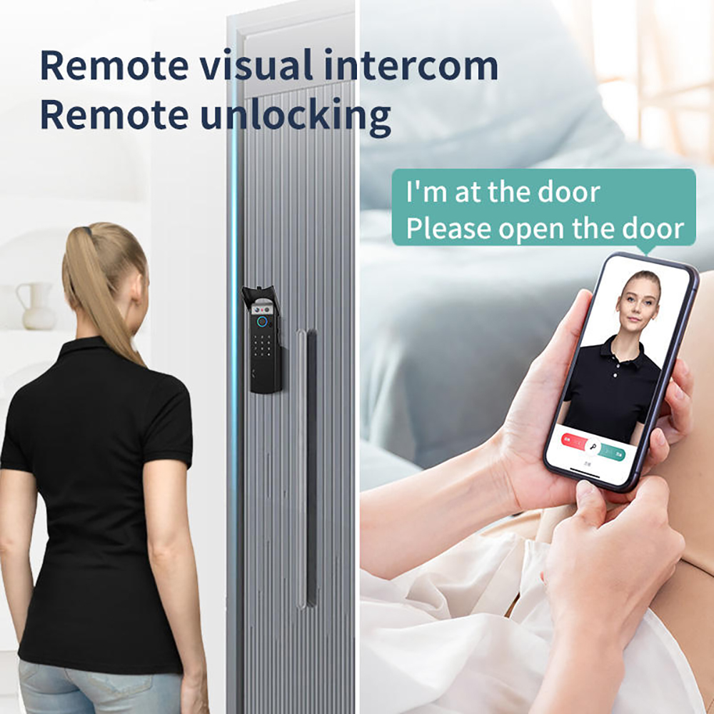 Intercom Face Recognition Tuya Wifi Fingerprint Smart Door Lock System ...