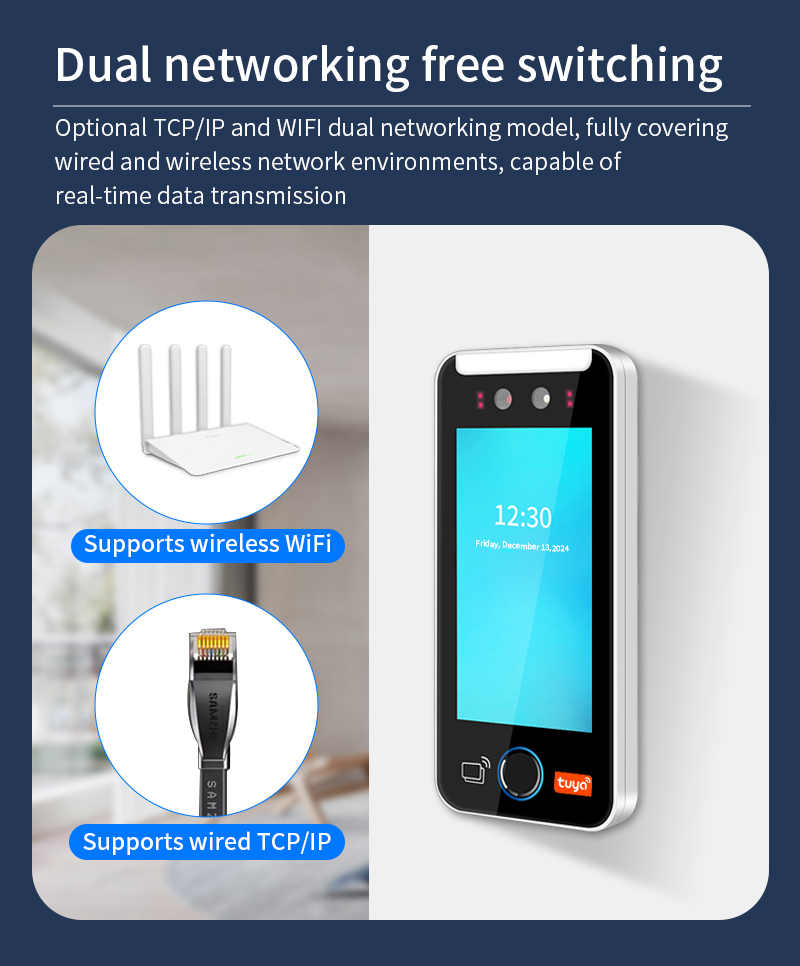 5 inch WIFI Tuya Face Recognition Door Access Control Sets Fingerprint ...