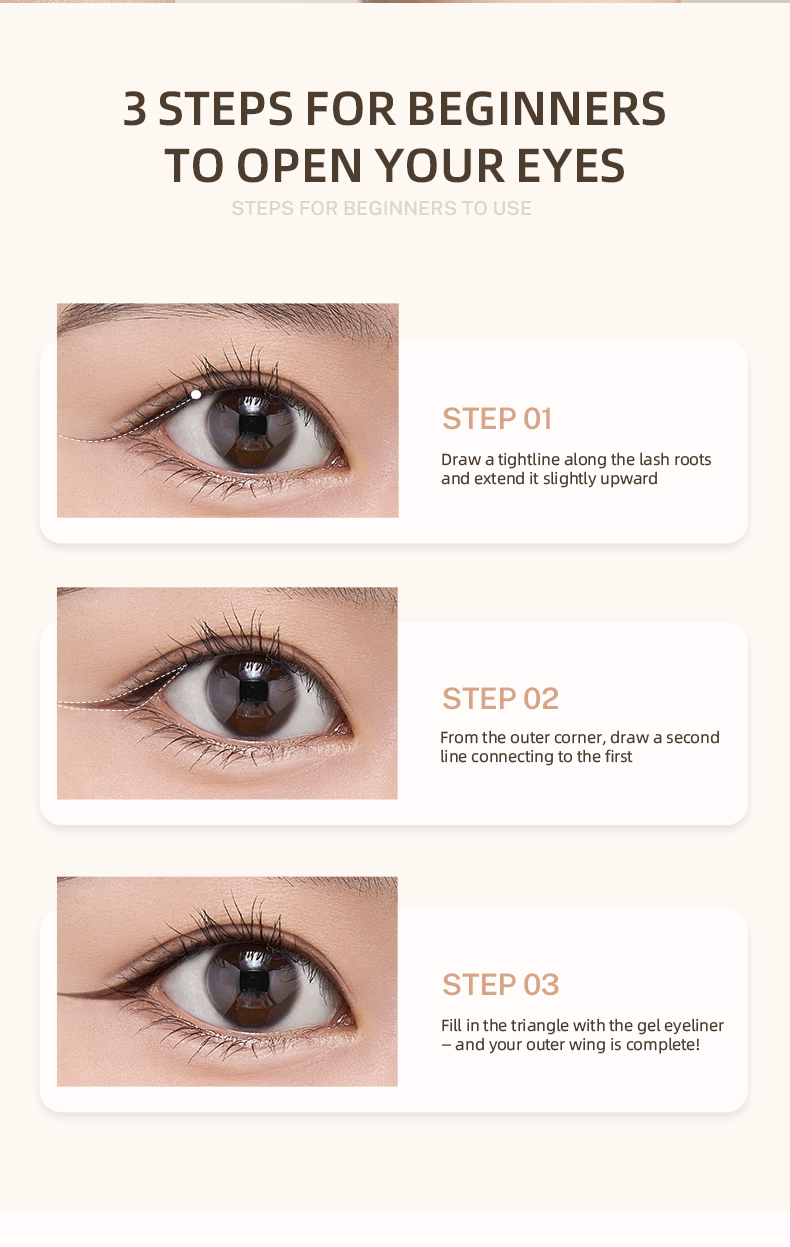 JMCY Slim & Long-Lasting Gel Eyeliner Waterproof Smudge-Proof Intense ...