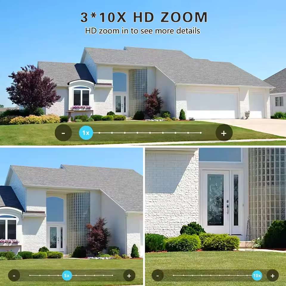 2026 Best Seller 7Lens 35MP 30X Zoom 18K CCTV Camera AI Tracking 4-Way ...