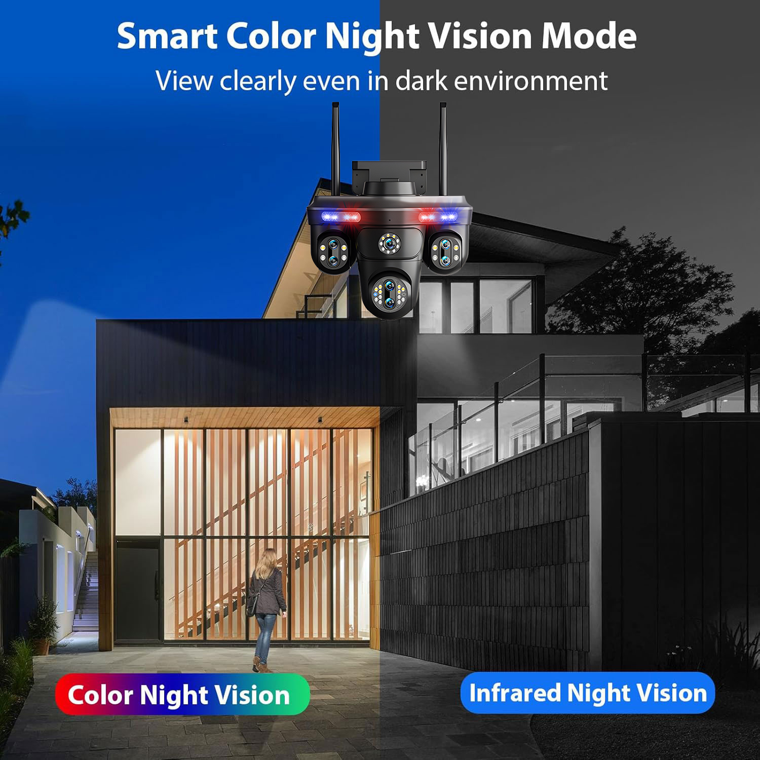 2026 Best Seller 7Lens 35MP 30X Zoom 18K CCTV Camera AI Tracking 4-Way ...