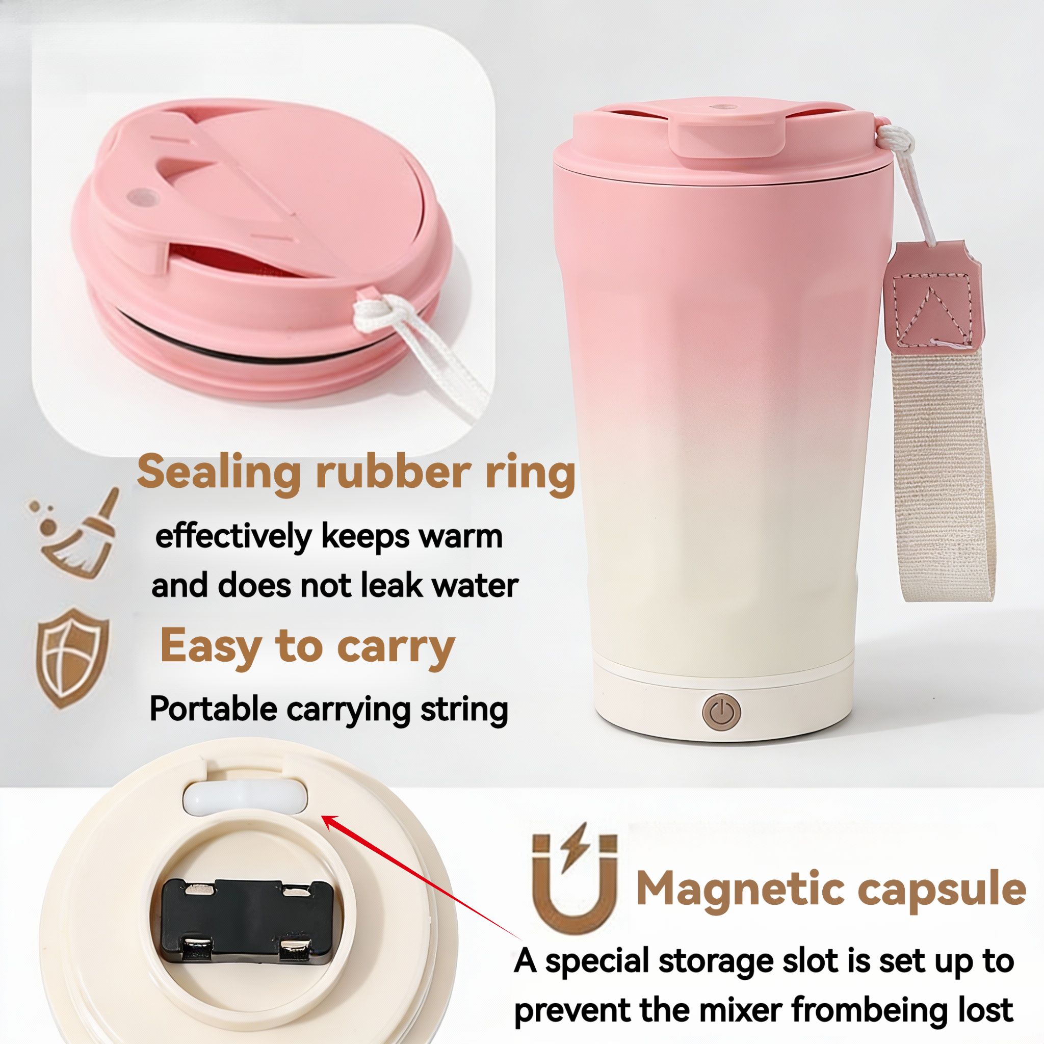 400ML Automatic Self Sirring Magnetic Mug Auto Stirring Mug Coffee Cup ...