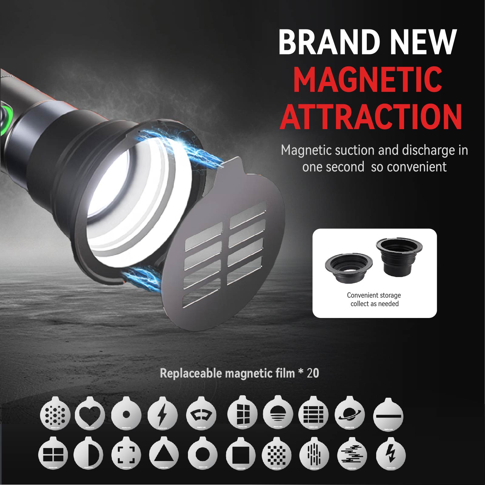 PHOTOOLEX Official Four Colors Photography Flashlight 10W 20 Magnetic ...