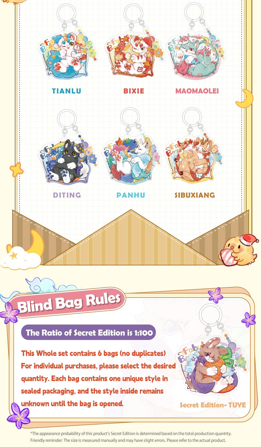 FENZ Official FABULOUS BEASTS-Sweet Slumber-Acrylic Charm Blind Box ...