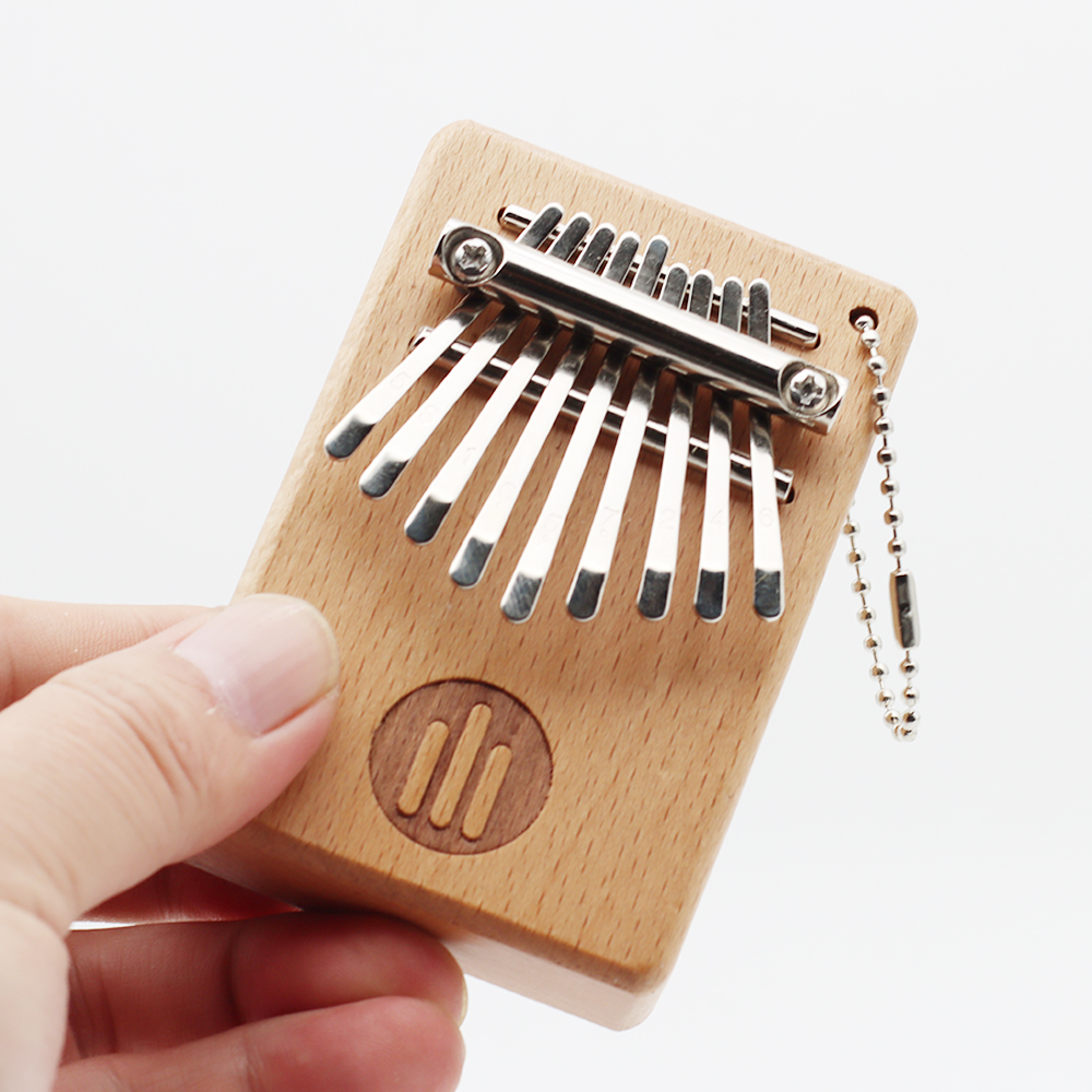 9-Key Mini Kalimba - Solid Wood, Portable, Beginner-Friendly Stress ...
