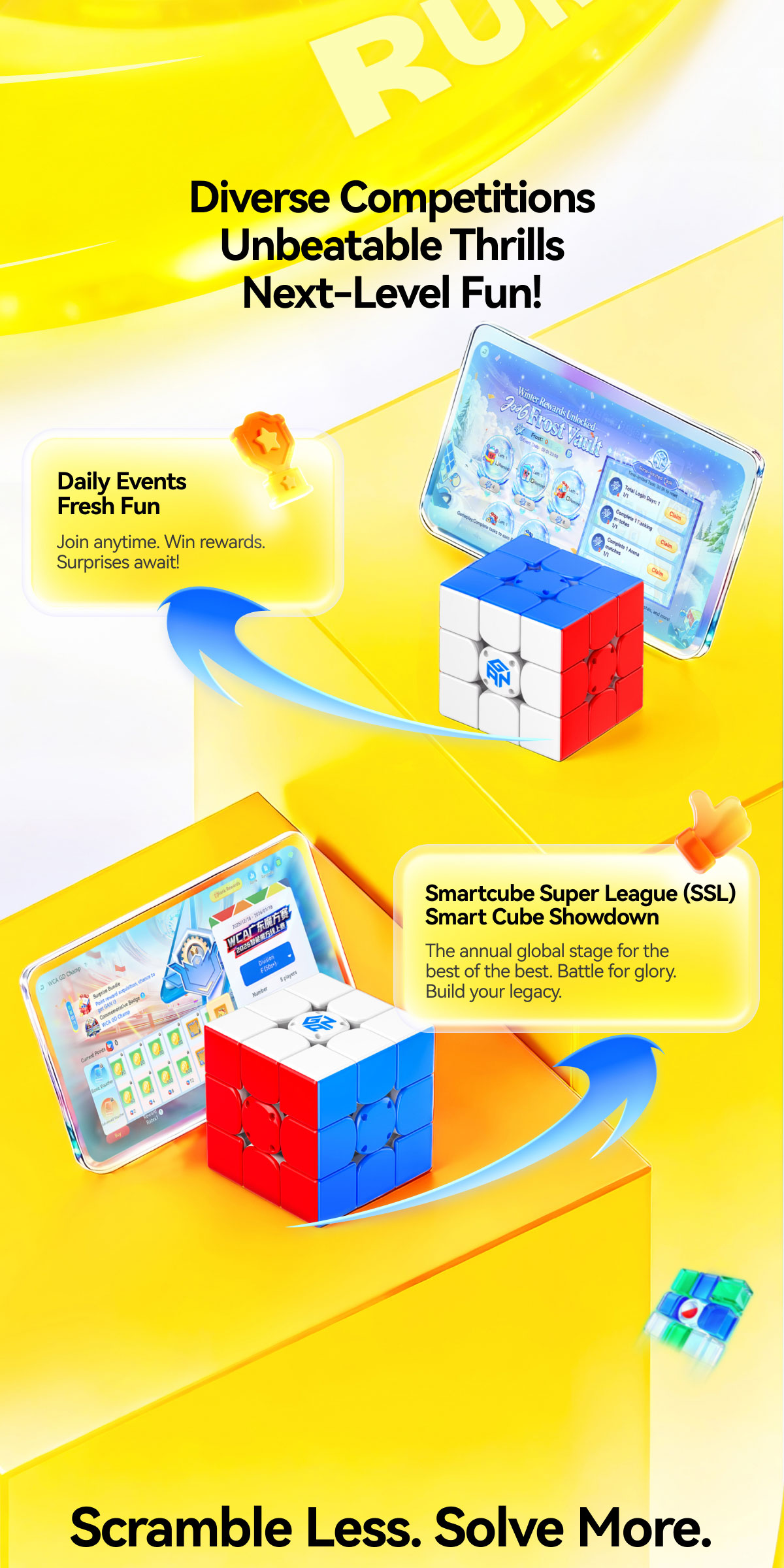 GAN i Carry 4 Smart Cube 3x3 Speed Cube Frosted Version Intelligent ...