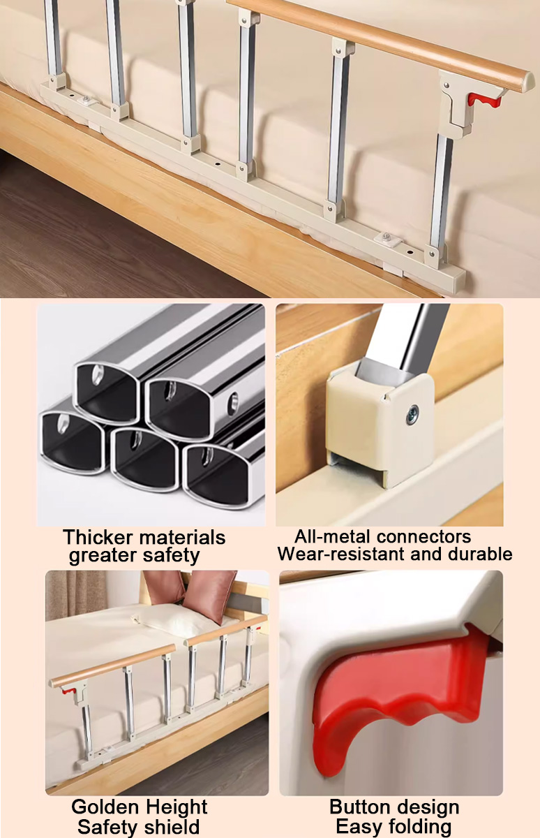 【UniHey】Bed Railing for Elderly Foldable Bed Guard Rail Foldable ...