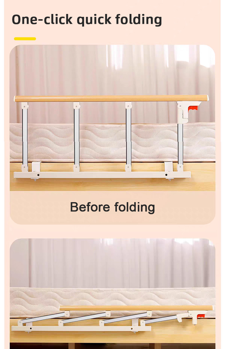 【UniHey】Bed Railing for Elderly Foldable Bed Guard Rail Foldable ...