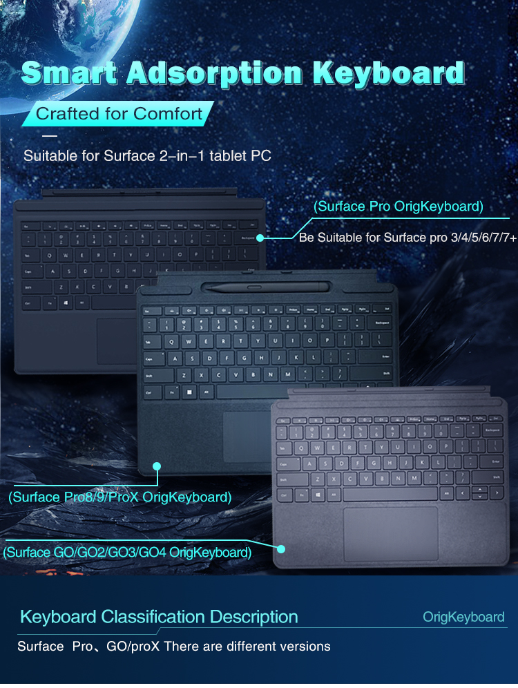 Microsoft Surface keyboard Type Cover for Surface Pro 3 4 5 6 7 7 ...