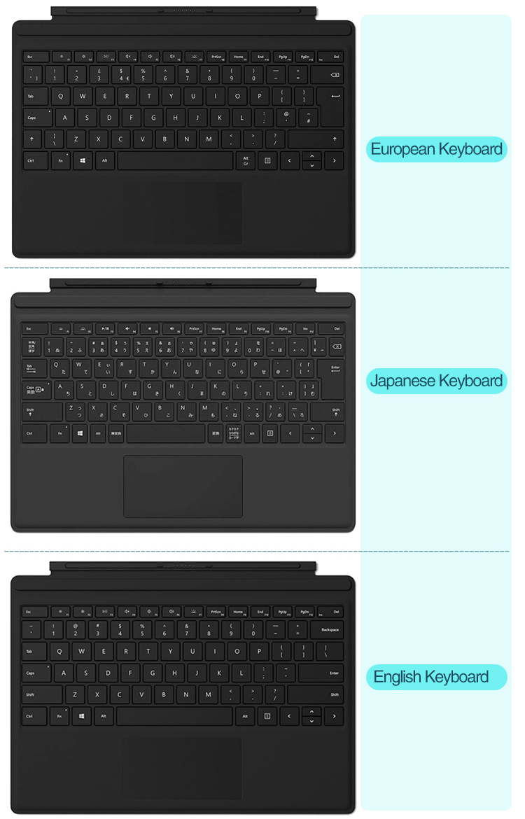 Microsoft Surface keyboard Type Cover for Surface Pro 3 4 5 6 7 7 ...