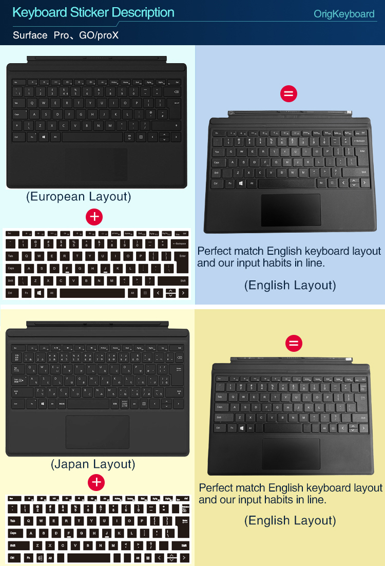 Microsoft Surface keyboard Type Cover for Surface Pro 3 4 5 6 7 7 ...