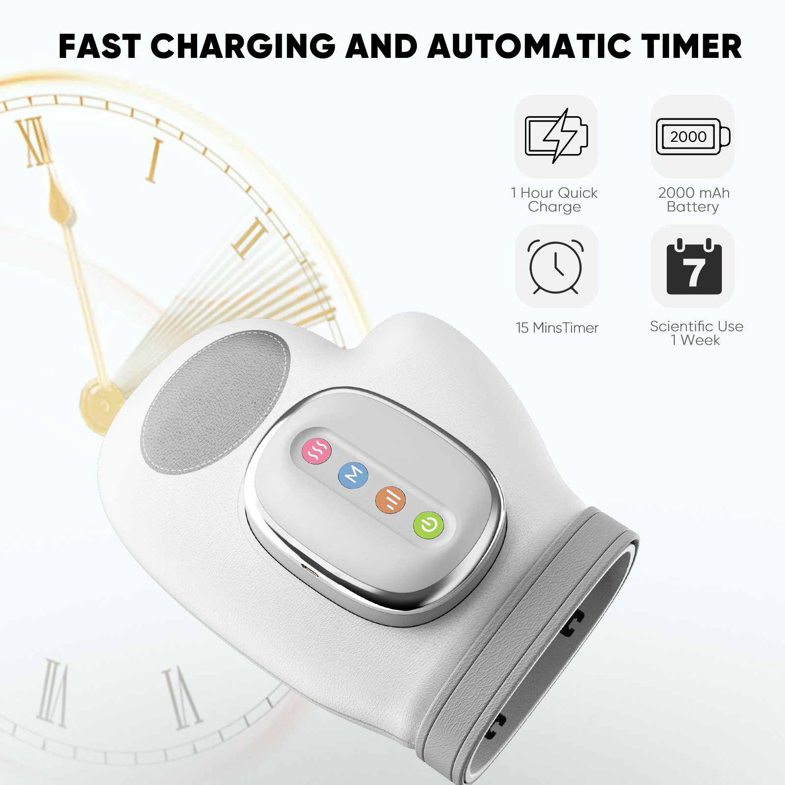 Hand massager with thermal therapy and massage functions, designed for ...