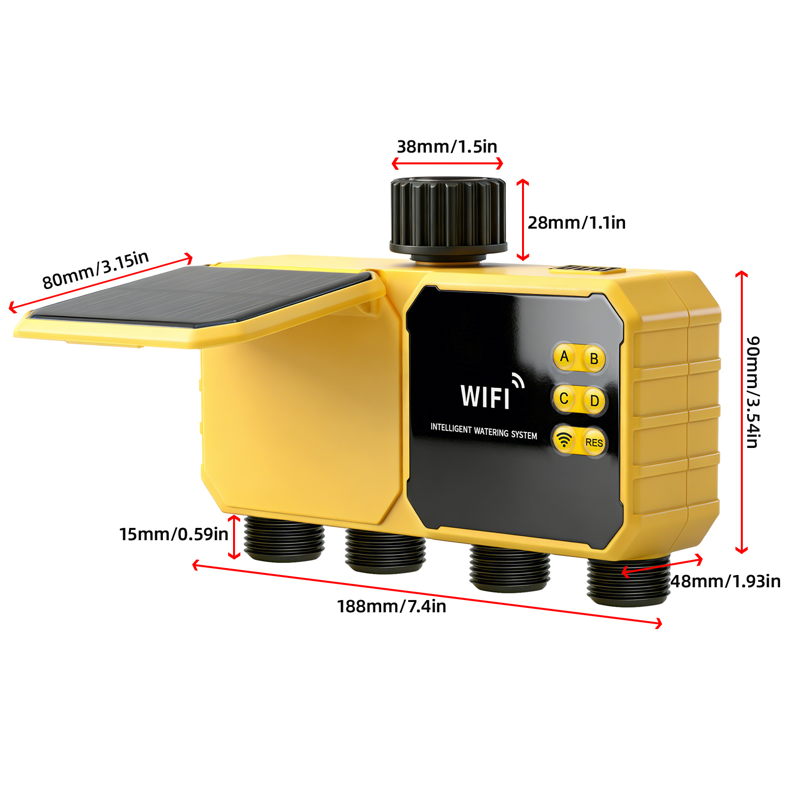 WiFi Solar-Powered Smart Watering Valve Mobile App Remote Control 4 ...
