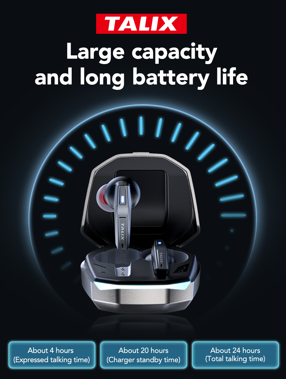 Talix TA12 AI Translator Earbud Gaming Bluetooth Earphone Low Latency ...