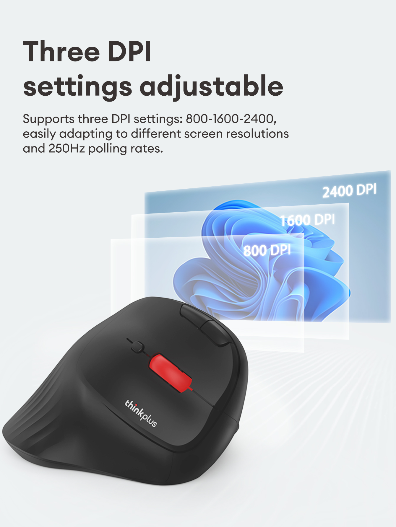 Lenovo T50 Pro Wireless Mouse for Office Laptop PC and Comfortable Grip ...