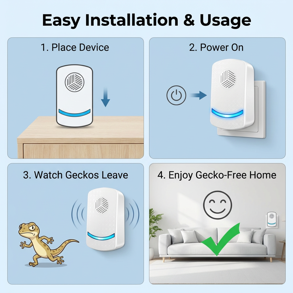 Plug and play Wxm lizard repellent ultrasonic Lizard repellent Gecko ...