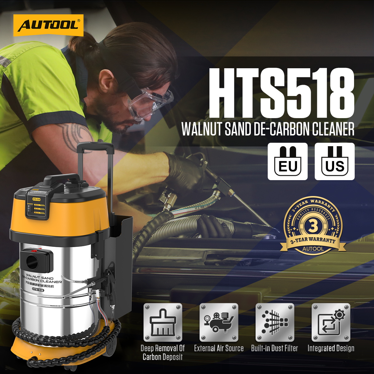 AUTOOL HTS518 Car Engine Carbon Deposition Cleaner Intake Pipe Valve ...