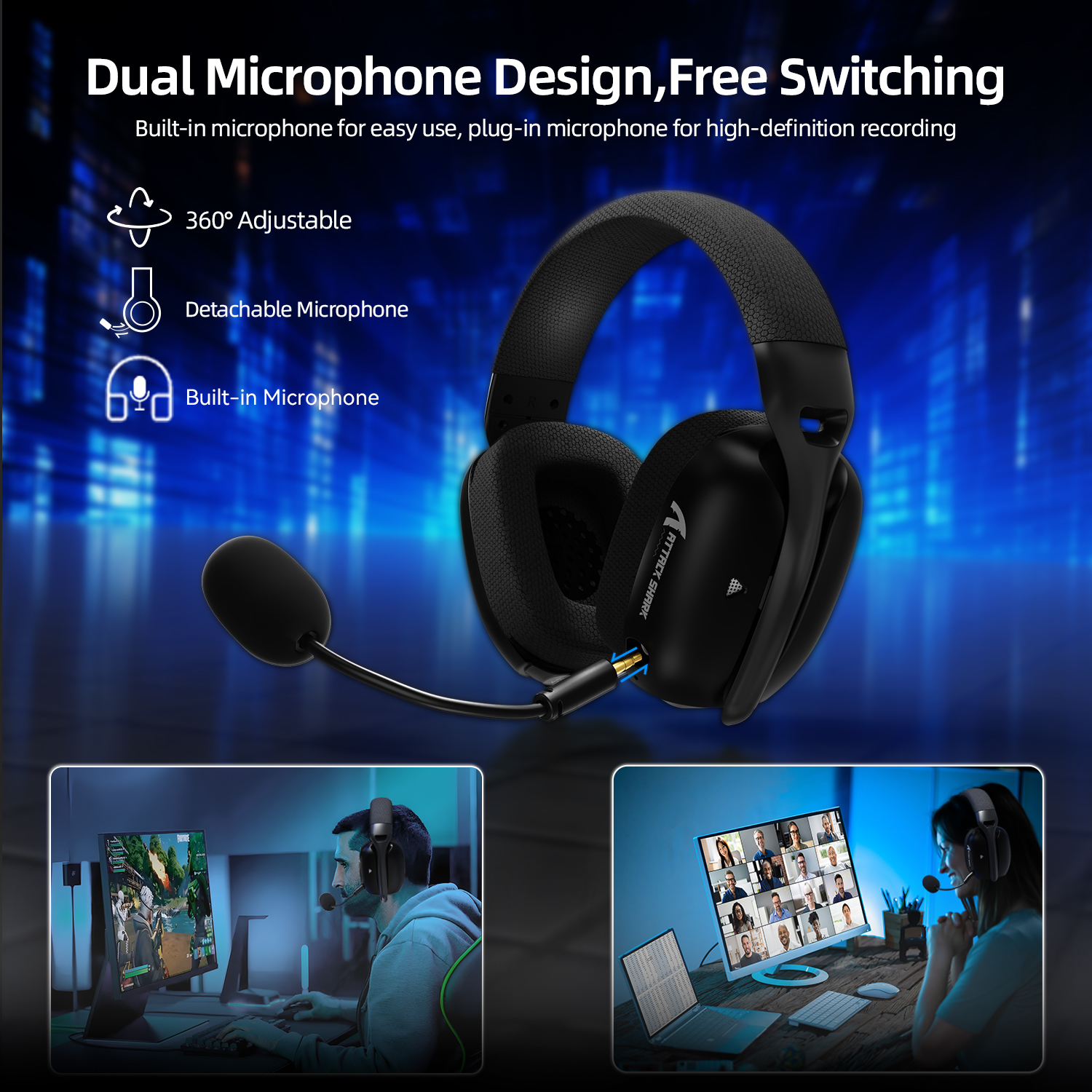 ATTACK SHARK L80PRO 3-in-1 Gaming Headset: more stable connection & low ...